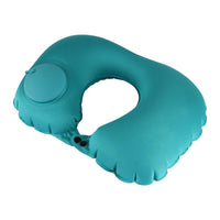 Press Inflatable U-Shaped Neck Pillow for Travel, Car, and Airplane with Storage Bag