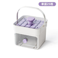 Large Capacity Ice Cube Tray with Storage Bin, Food-Grade PP Ice Maker Mold for Freezer