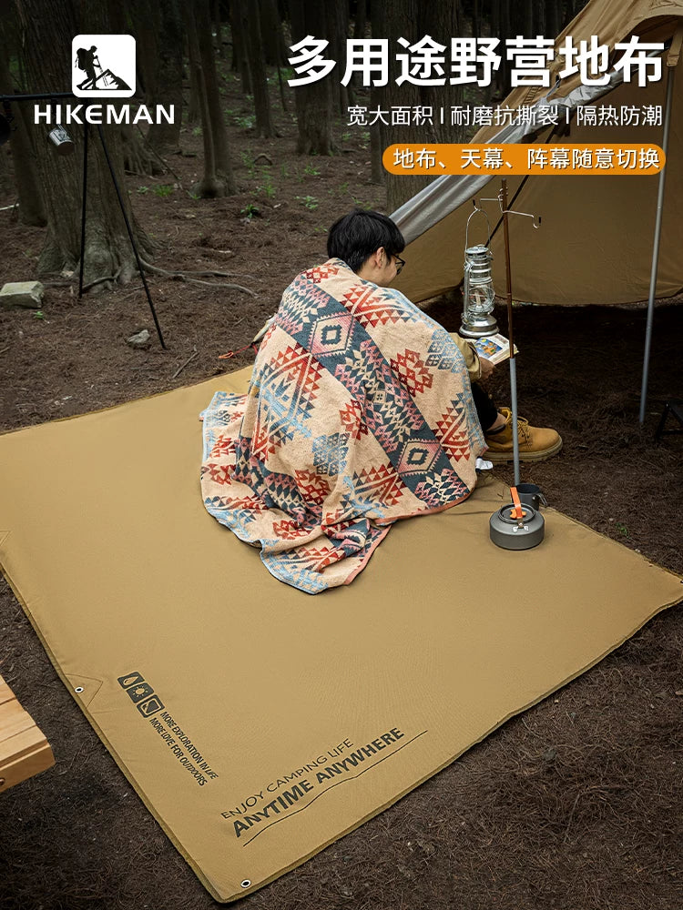 Hikeman Outdoor Waterproof Camping Mat - Thickened, Wear-Resistant Tent Ground Sheet for Picnics & Hiking