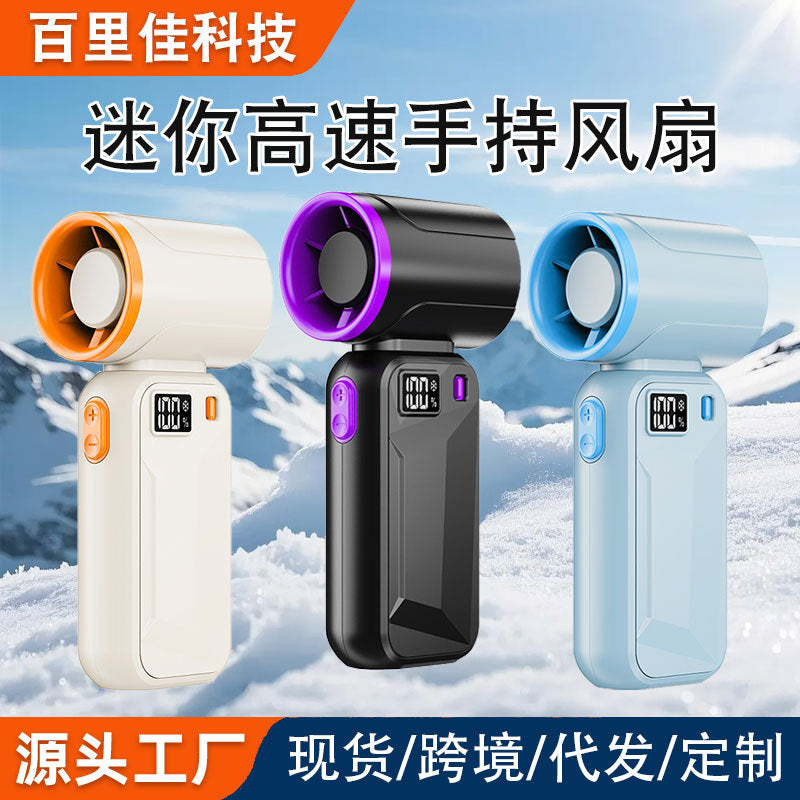 Portable Handheld Mini Fan with Strong Airflow, Quiet Operation, USB Rechargeable for Students and Kids