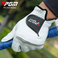 PGM Men's Sheepskin Golf Glove Anti-Slip Leather for Left or Right Hand