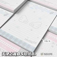 Angel Wing B5 Tear-Off Notepad for Students, Non-Adhesive Memo Pad