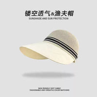 Extra-Long Brim Sun Visor for Outdoor Travel - UV Protection Sun Hat for Large Head Sizes