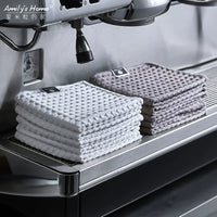 Barista Coffee Machine Waffle Weave Cleaning Cloths, Super Absorbent Kitchen Dish Towels