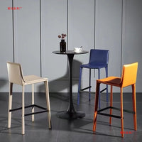 Modern Minimalist Balcony High Table Round Bar Table for Cafe Milk Tea Shop Restaurant