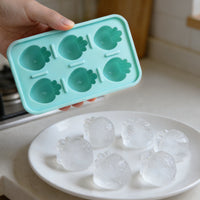 Silicone Ice Cube Tray Mold for DIY Whiskey Ice Balls - Rabbit, Strawberry, Square Shapes, 6-Grid Household Ice Maker