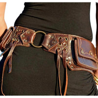 Medieval Steampunk Retro Waist Bag Phone Pouch for Halloween Cosplay Viking Costume Accessory