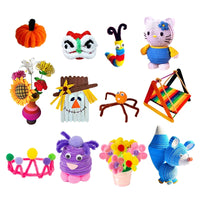 DIY Craft Pipe Cleaners, Pom Poms, and Wiggle Eyes Set for Kids' Art Projects