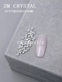 Zircon Flatback Nail Art Rhinestones - Mini White Heart & Star Shaped Gems for Manicure Decoration