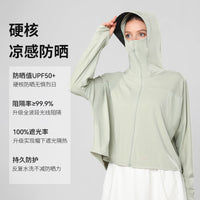 Summer Breathable Ice Silk Mesh Sun Protection Cape Jacket with Wide Brim for UV Protection