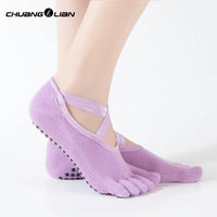 Professional Non-Slip Toeless Yoga Pilates Socks with Grip