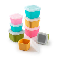 Silicone Baby Food Storage Container with Lid, 80ml/180ml Passion Fruit Shaped Ice Cube Tray, Freezer Safe