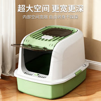 Top-Entry Cat Litter Box with Lid, Odor Control, Splash-Proof, Large Capacity
