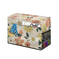 Nordic Floral Sewing Machine Dust Cover, Foldable & Washable with Side Mesh, Customizable Print
