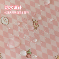 Cute Double-Layer Pencil Case with Handle, Waterproof Storage Pouch for Students, Keys, and Cards