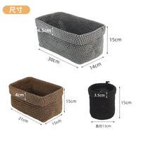Hand-Woven Cotton Rope Storage Basket for Desktop, Bedroom, and Bathroom