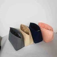 Felt Handbag Organizer Insert, Thickened Large Capacity Cosmetic Storage Liner for Dumpling Bags