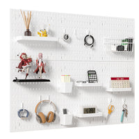 Pegboard Accessories Wall Mounted Storage Shelf Hooks No-Drill Desk Organizer Display Rack