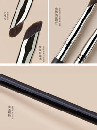Dual-Ended Eyeliner Smudge Brush with Pony Hair for Eyeshadow and Under-Eye Makeup