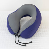 Summer Cooling Ice Silk U-Shaped Neck Pillow with Memory Foam for Travel and Neck Support