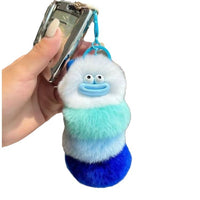 Cute Caterpillar Plush Keychain for Car Keys and Bags