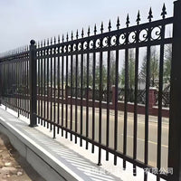 Wrought Iron Garden Fence Outdoor Security Barrier Metal Wall Guard Railing