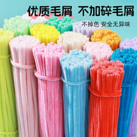 DIY Pipe Cleaner Craft Kit for Kids - Macaron Colors, Stress Relief, Creative Headband & Flower Bouquet Making
