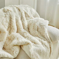 Double-Layer Mink Fleece Lambswool Blanket Coral Flannel Sofa Throw