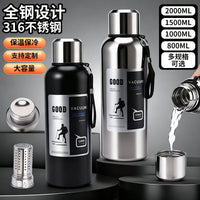 304 Stainless Steel Vacuum Insulated Water Bottle with Tea Infuser for Outdoor Sports