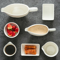 Ceramic Breakfast Cup and Saucer Set with Coffee Pot and Sauce Jug for Hotel and Restaurant