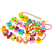 Early Education Beading Maze Toy for Infants 6+ Months - Fine Motor Skill Training Building Blocks