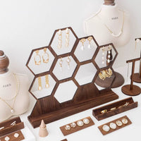 Honeycomb Earring Display Stand Jewelry Organizer for Studs and Dangles