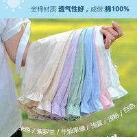 Women's Loose Plus Size Cotton Sun Protection Arm Sleeves for Summer Driving & Outdoor Activities