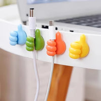 Self-Adhesive Cable Organizer Clips for Desk and Wall Mounting, No-Drill Charging Cord Holder