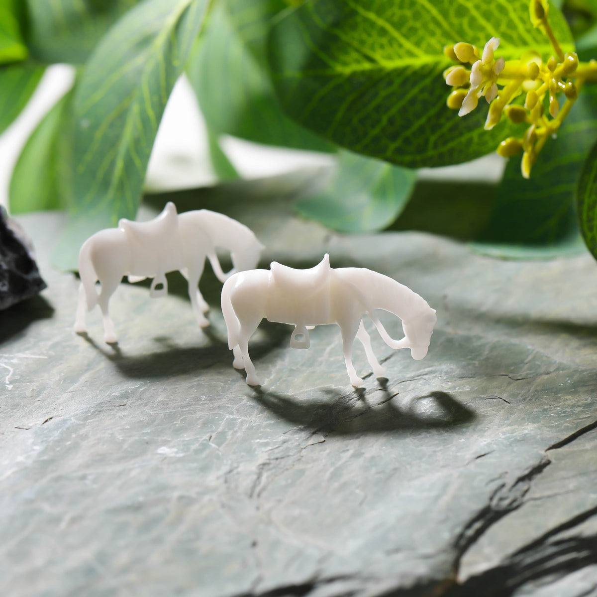 Chinese Micro Landscape Ancient Horse Figurine Ornament