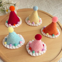 Pet Birthday Hat and Scarf Set for Cats and Dogs - Cute Handmade Party Decoration and Photo Prop