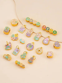 Ancient Gold Enamel DIY Beads for Braided Bracelets, Necklaces, and Jewelry Making