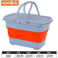 Foldable Fishing Bucket with Lid - Thickened Live Fish Container for Outdoor Car Wash