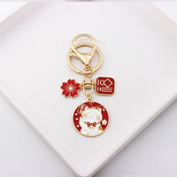 Japanese Lucky Cat Keychain with Paw Charm for Bags and Gifts