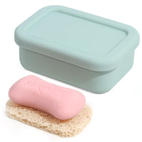 Silicone Travel Soap Dish with Drain Layer, Leakproof Portable Soap Holder for Bathroom Gym