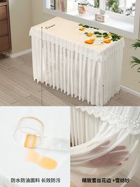Vintage Sewing Machine Dust Cover Waterproof Oil-Proof Decorative Cloth