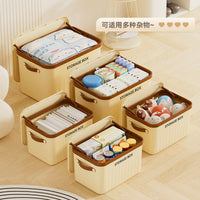 Household Living Room Thickened Flip-Top Storage Box for Snacks Toys Sundries Dustproof Large Capacity Organizer