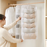 Hanging Storage Bag for Underwear and Socks, Multi-layer Wall-mounted Organizer with Pockets