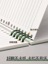 B5 Loose-Leaf Notebook Set with Detachable Coils, A5/A4 Refillable Lined Paper for Students