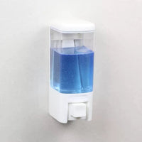 Manual Wall-Mounted Double Head Soap Dispenser, 2 x 500ml Clear ABS Plastic