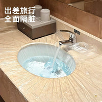 Disposable Basin Liner for Travel and Hotel Use, Portable Anti-Bacterial Sink Film
