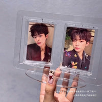 Acrylic Rotatable Double-Sided Photo Frame for 3-inch Instax Mini Cards, Desktop Display