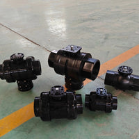 Agricultural UPVC Electric Ball Valve, Acid/Alkali Resistant PPH Plastic High-Pressure Union Valve