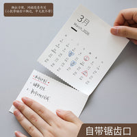 Wooden Perpetual Desk Calendar with Countdown Function, Multi-functional Home Office Decor