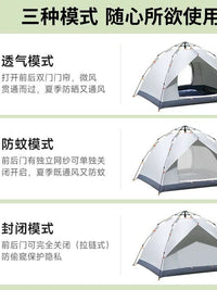 Automatic Pop-Up Camping Tent for 3-4 People, Double Layer, UV Protection, Waterproof, Portable
